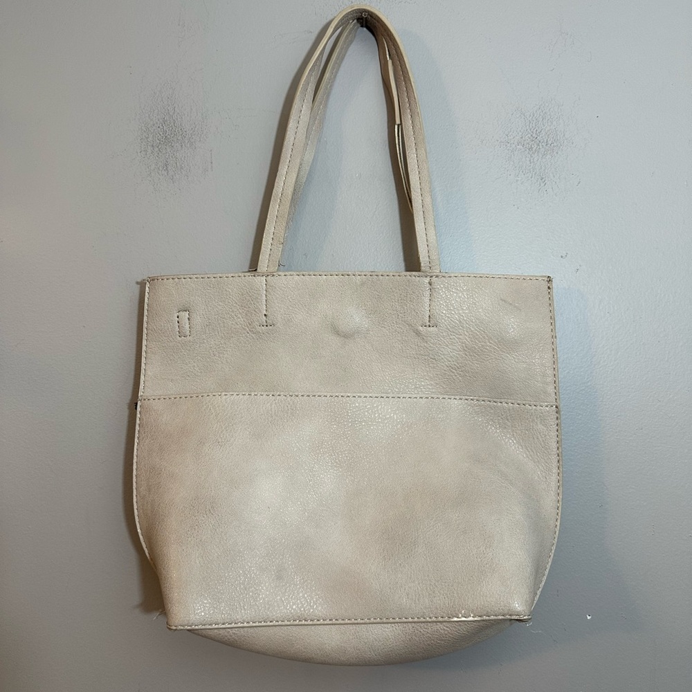 Anthropologie Thoma Clutch and Tote Bag, Light Sand - Picture 1 of 12